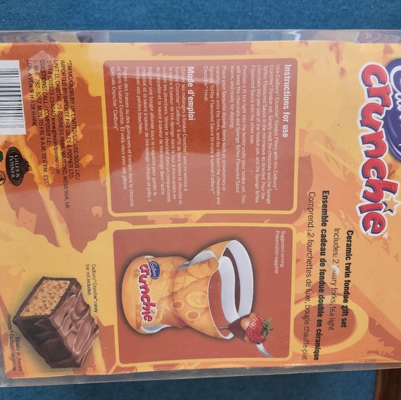 Cadbury Crunchie Ceramic Twin Fondue Set- Brand New! - Picture 3 of 4